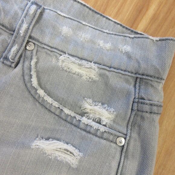JOE'S JEANS Gabrielle Cut Off Jean Shorts Sz 27 Light Grey Gray Distressed Denim - Picture 5 of 14